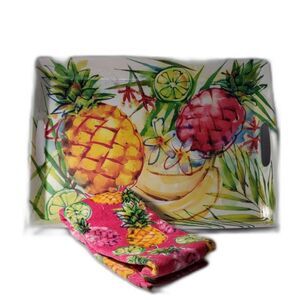 Tropical Fruit Design with Pineapples and other fruits Kitchenware Melamine